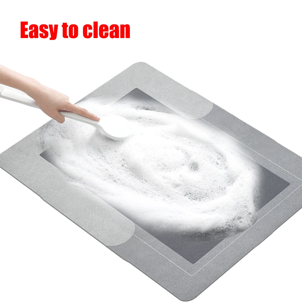 Non-slip Toilet Floor Mats Quick Drying Bathroom Carpet Home Decor Super Absorbent Bath Mat 60x40cm Kitchen Oil-proof Mat