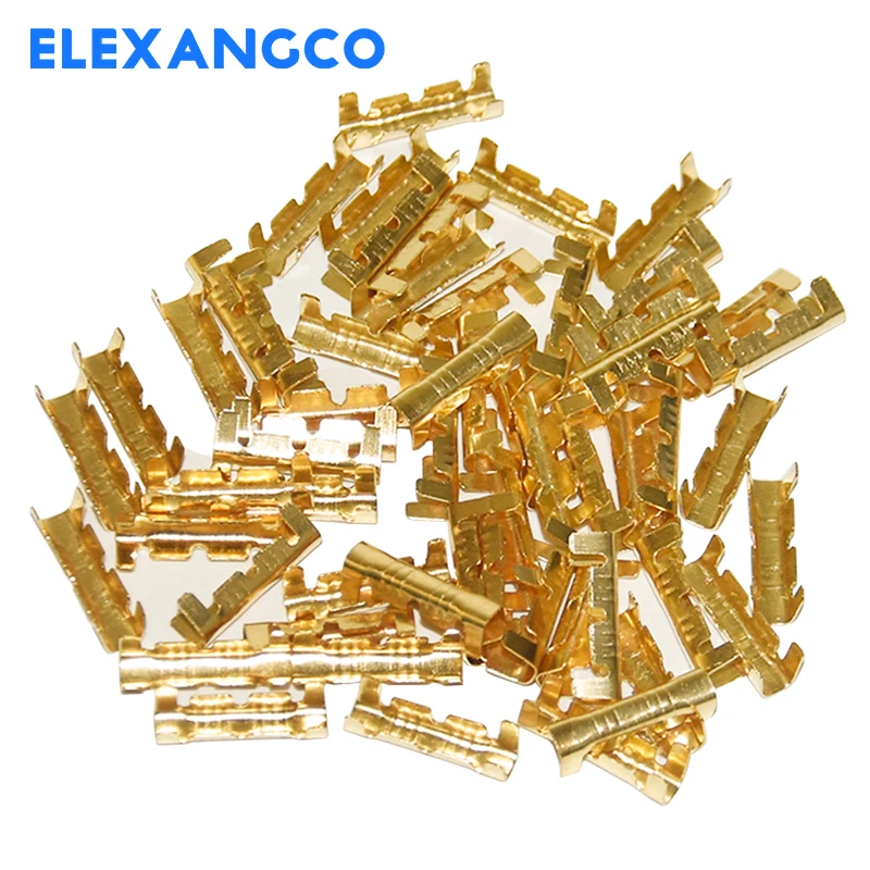 100Pcs/lot 453 U Shape Copper Ring Terminals Non-Insulated Cable Wire Spade Electric Butt Docking Connector 0.5-1.5mm