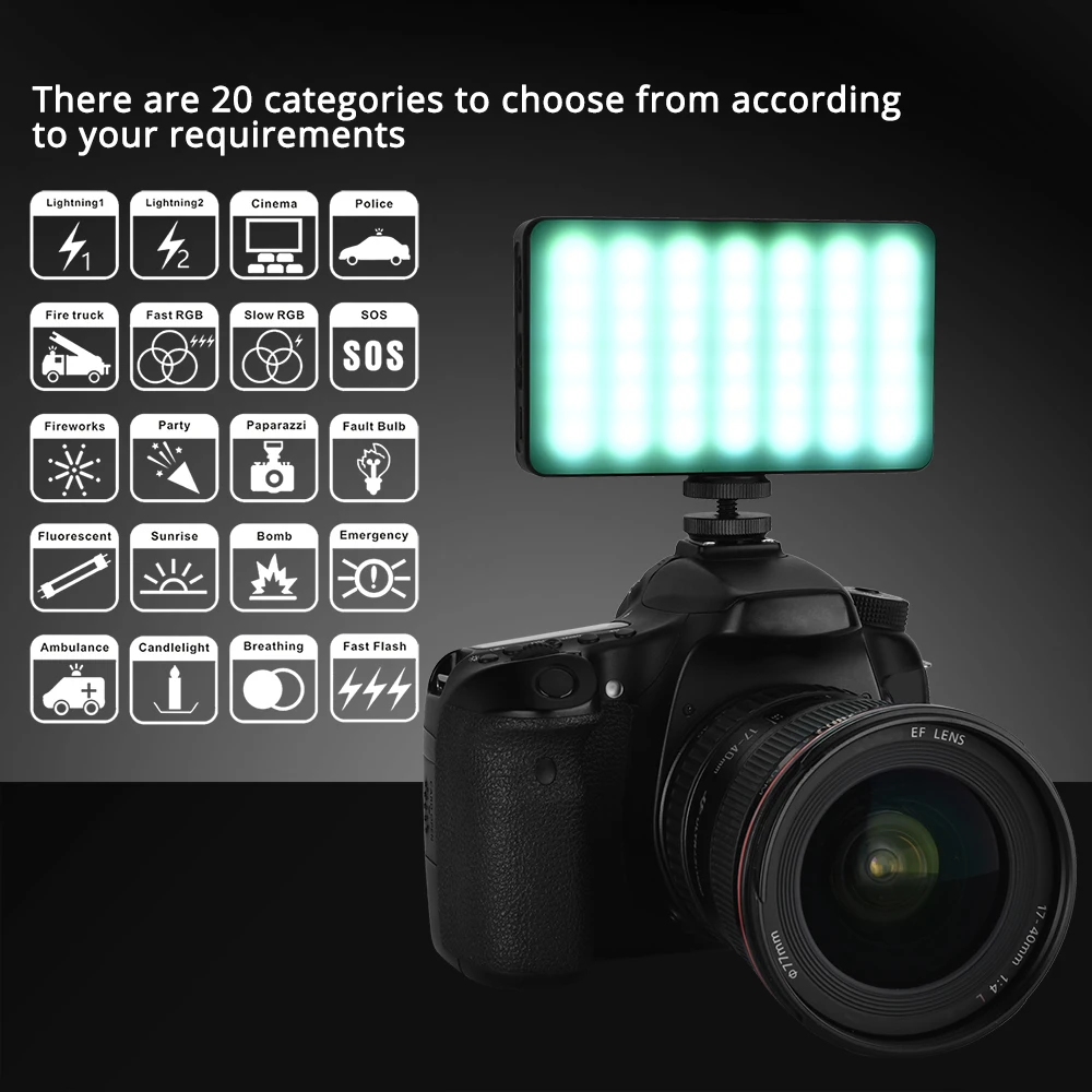 YELANGU W140 RGB Video Light Portable Photogaphy Lighting for Studio DSLR Camera Smartphone 2500-9000K 3100mAh Selfie Lighting