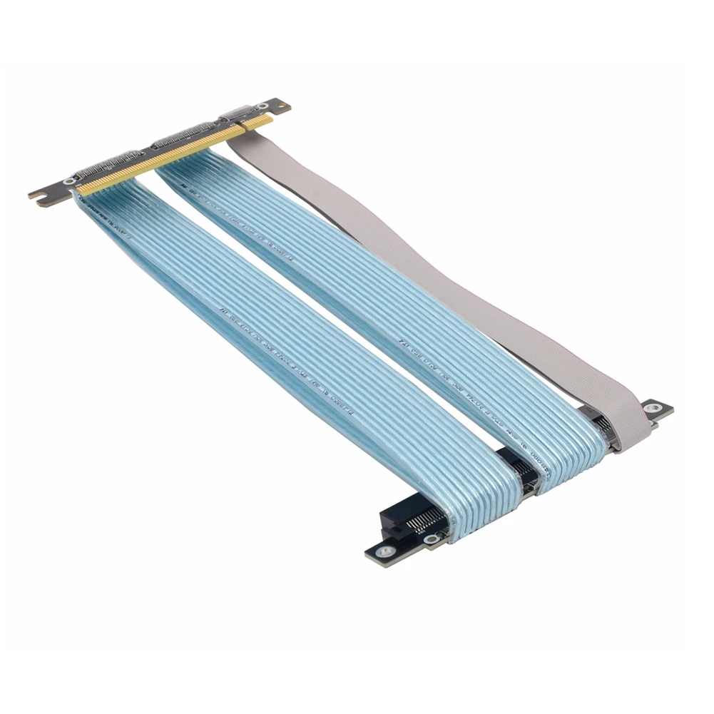 كابل PCI-E 4.0 X16 Riser مثبت عمودي للألعاب PCIe Gen4 موصلات عكسية مزدوجة لـ ITX A4 RX5700XT GTX3080Ti - طول 1 متر