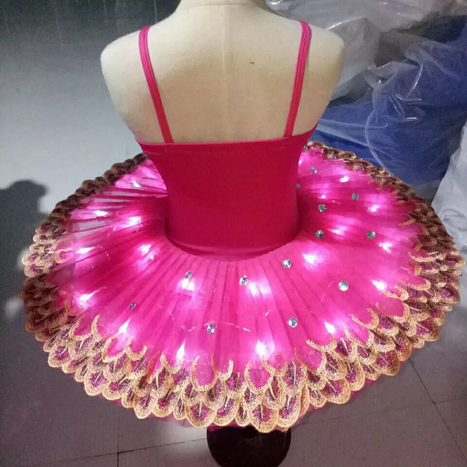 Ruoru Professional Ballerina Led Ballet Tutu For Child Children Kids Girls Adults Pancake Tutu Dance Costumes Ballet Dress Girls