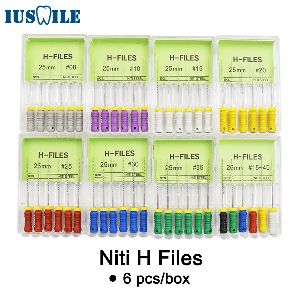 

10 Boxes Endodontic Hand Ues Niti Steel H Files Dental Niti K H Endo Files Root Canal Treatment Drills