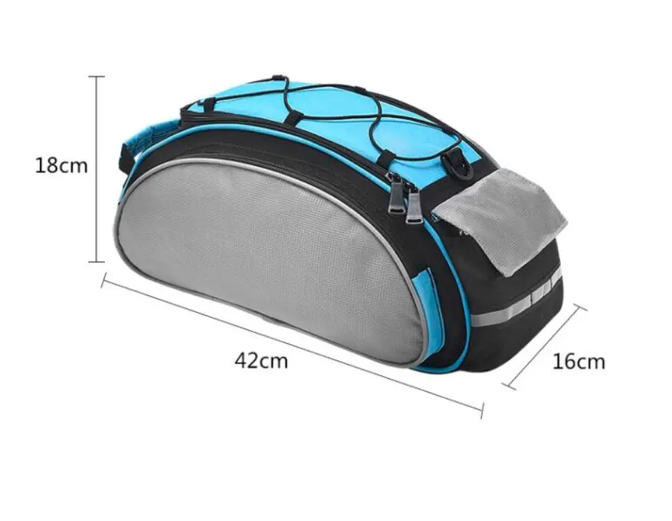 14541 Mountain Road Bike Bicycle Cycling Rear Seat Rack Trunk Bag Pack Pannier Carrier Shoulder Bag Handbag 13L