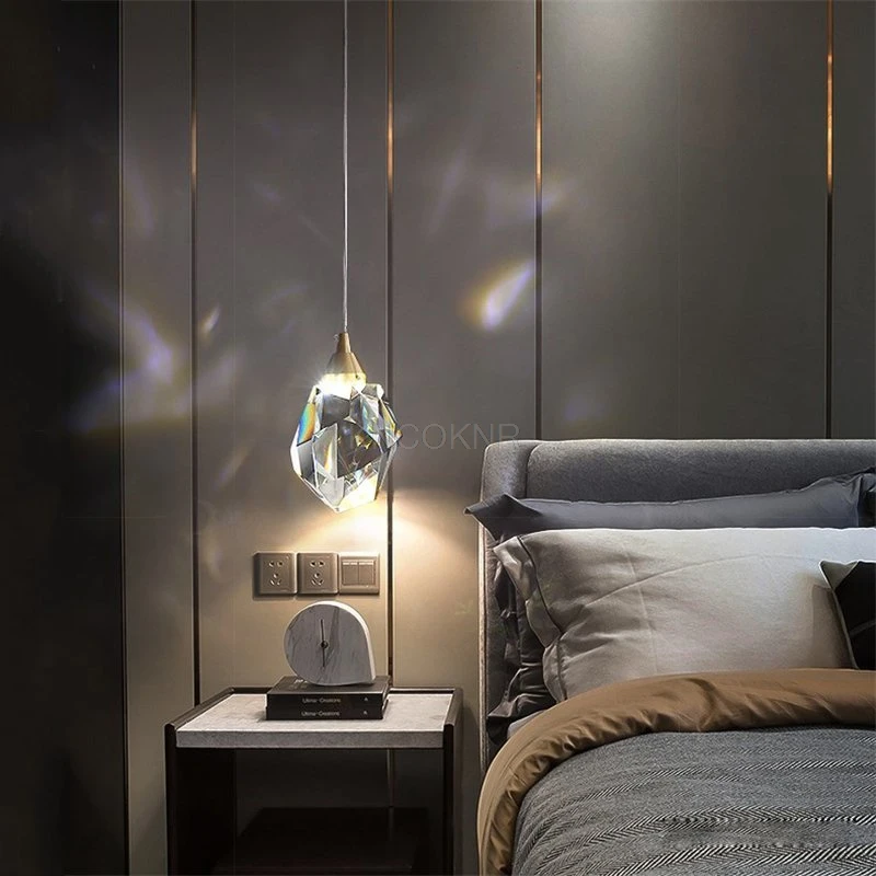 Postmodern Crystal Kitchen Hanging Lights Nordic Restaurant Dining Room Bar Luxury Led Pendant Lights Fixtures Indoor Hanglamp