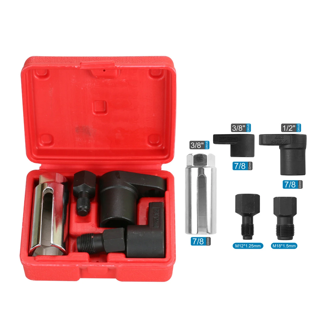 

Oxygen Sensor Socket Wrench Thread Chaser Tool Kit Fit for All Auto O2 Socket Removal Installation Install Offset Vacuum