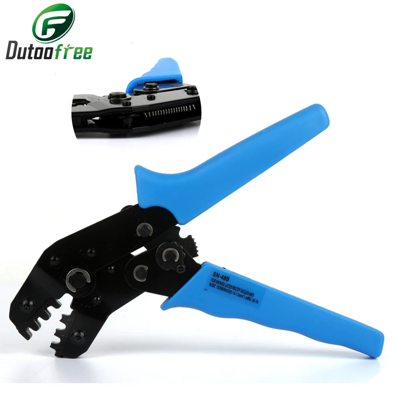 SN-28B/48B MINI EUROP STYLE Crimping tool crimping plier 0.5-1.5m Cable Crimping Tools Non-insulated Terminal Crimping Tools 1PC