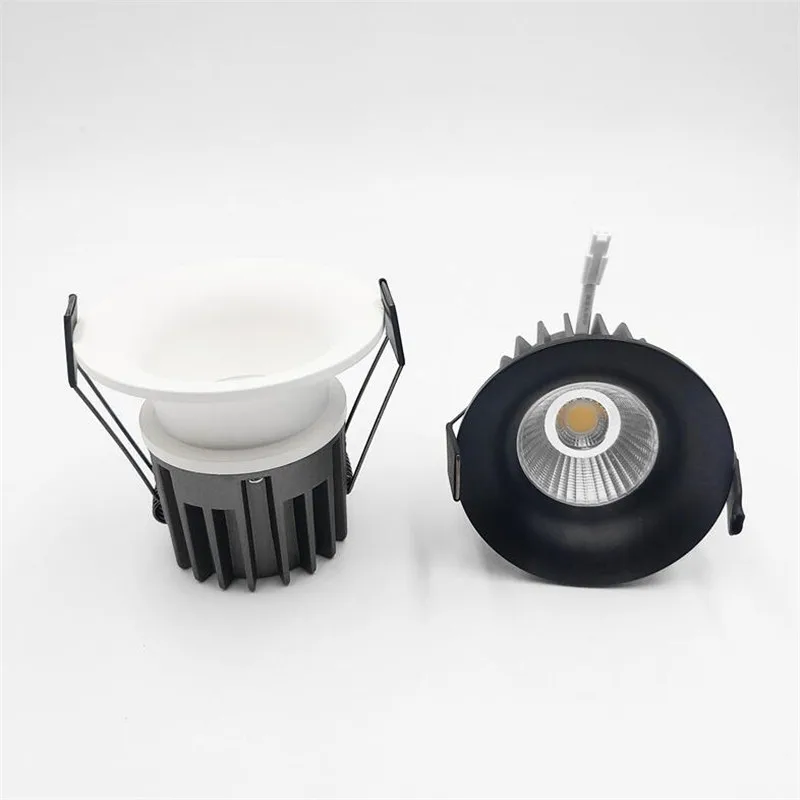 Dimbare Smalle Rand Anti-glare Verzonken COB LED Downlights AC85-265V 7W 12W 15W 18W LED Plafondlamp Hotel Villa Verlichting