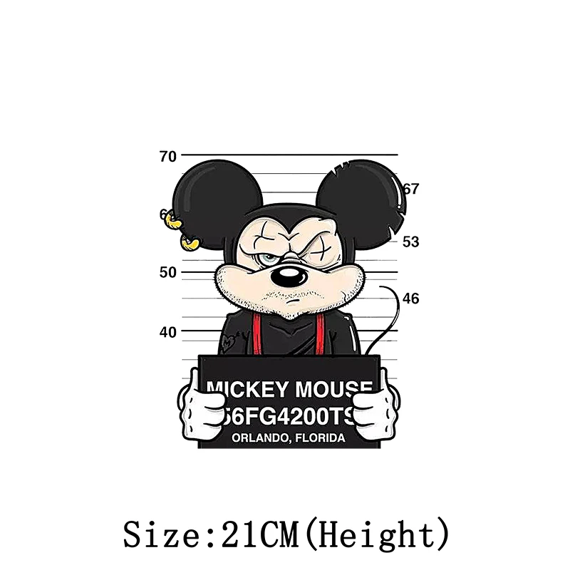 Mickey Minnie Mouse Patches for T Shirt Women Disney Funny Appliques for Clothing Fashion Female Heat Transfer Sticker for Cloth