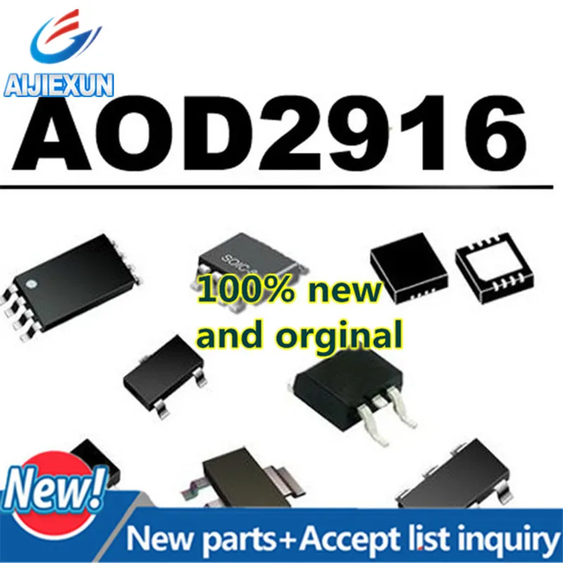 10Pcs 100% New and original AOD2916 D2916 TO252 MOS 100V N-Channel MOSFET large stock