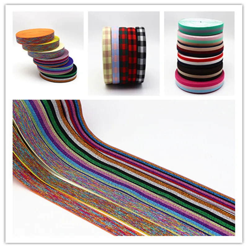 25mm Polyester Elastic Belt Camouflage Stripes Check Latex Silk Elastic Belt Luggage Shoes Hats Clothes Sewing Accessories 1M