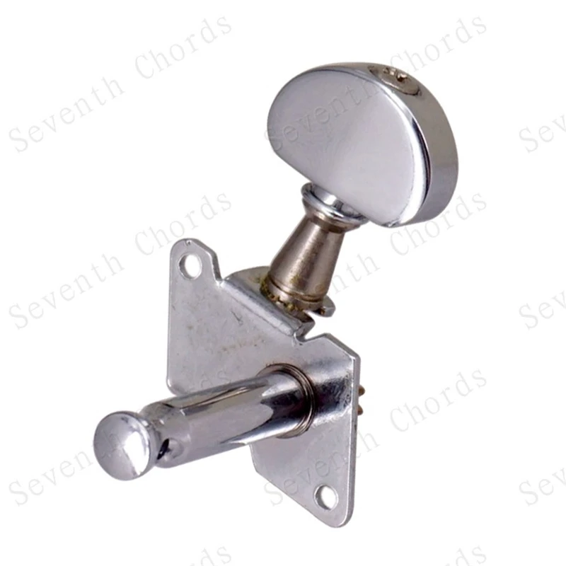 EIN Set 6pc Kleine Halbkreis Tasten Open Gear Inline Gitarre String Mechaniken Tuning Pegs Tasten Mechaniken Gitarre Zubehör teile – Detail 3