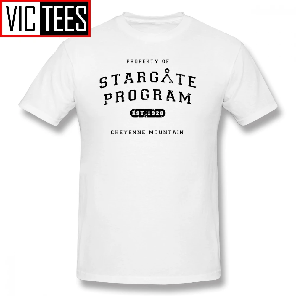 Mens Stargate T Shirts Property Of Stargate Program T-Shirt Graphic Tee Shirt Man Summer Oversize Awesome Tshirt