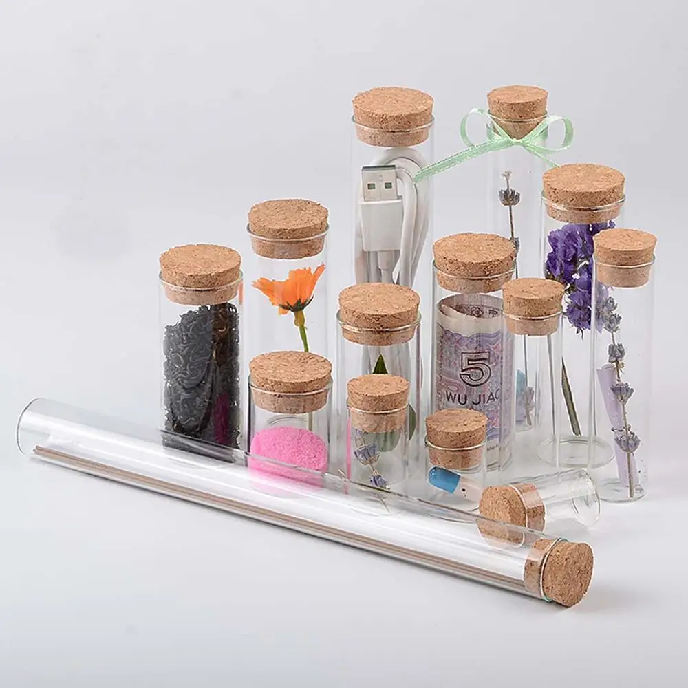 50pcs/lot  4ml 5ml 6ml 18ml 22ml tube Laboratory bottles diameter 22mm Wishing bottle,glass bottle vials for decoration