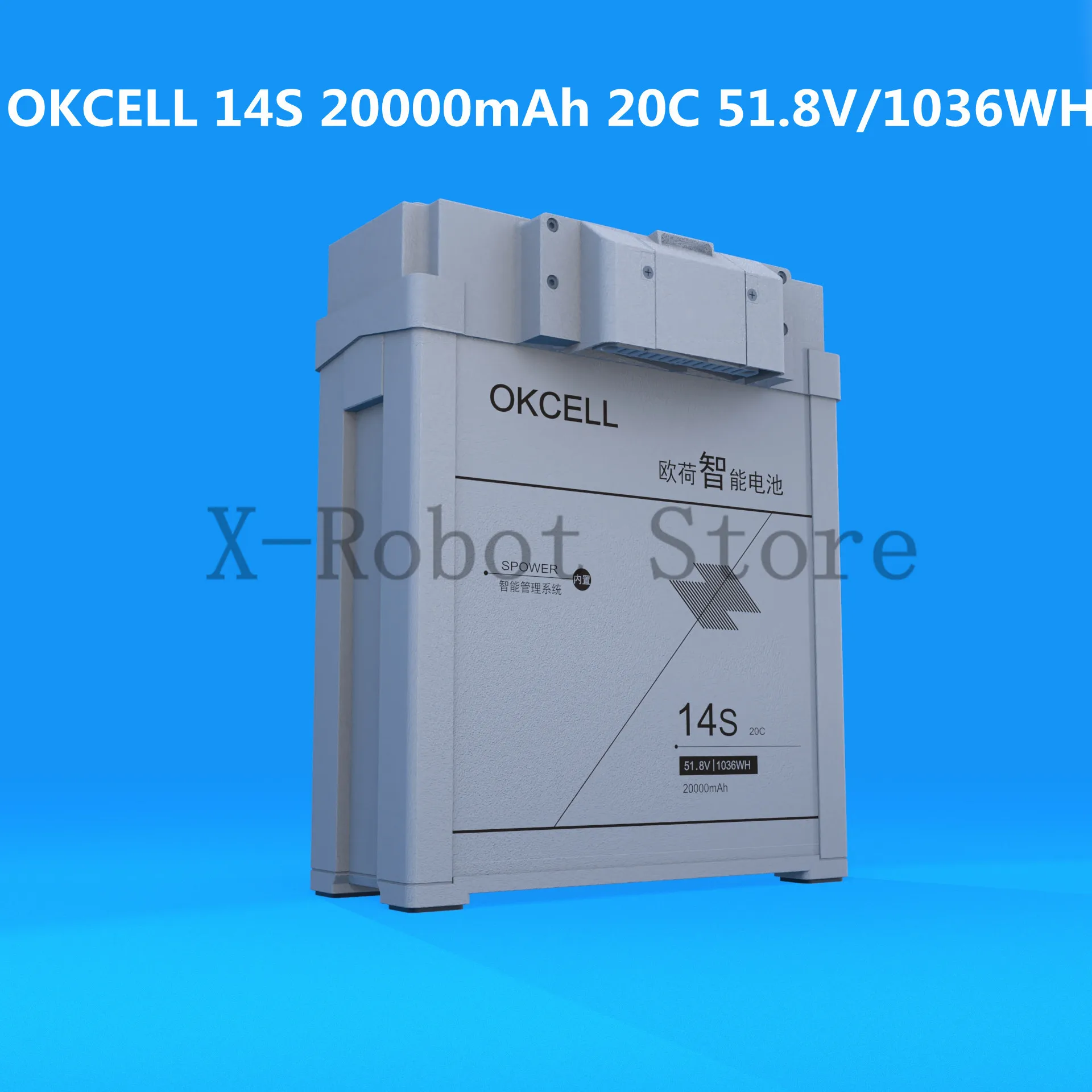 NEW OKCELL 14S 1036WH 51.8V 20000MAH 22000MAH 28000MAH Intelligent Battery Lipo Battery Drone Plug-in Battery