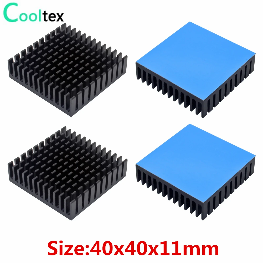 

4pcs 40x40x11mm Aluminum Heatsink Heat Sink Radiator Cooling cooler for Electronic Chip IC LED With Thermal Conductive Tap