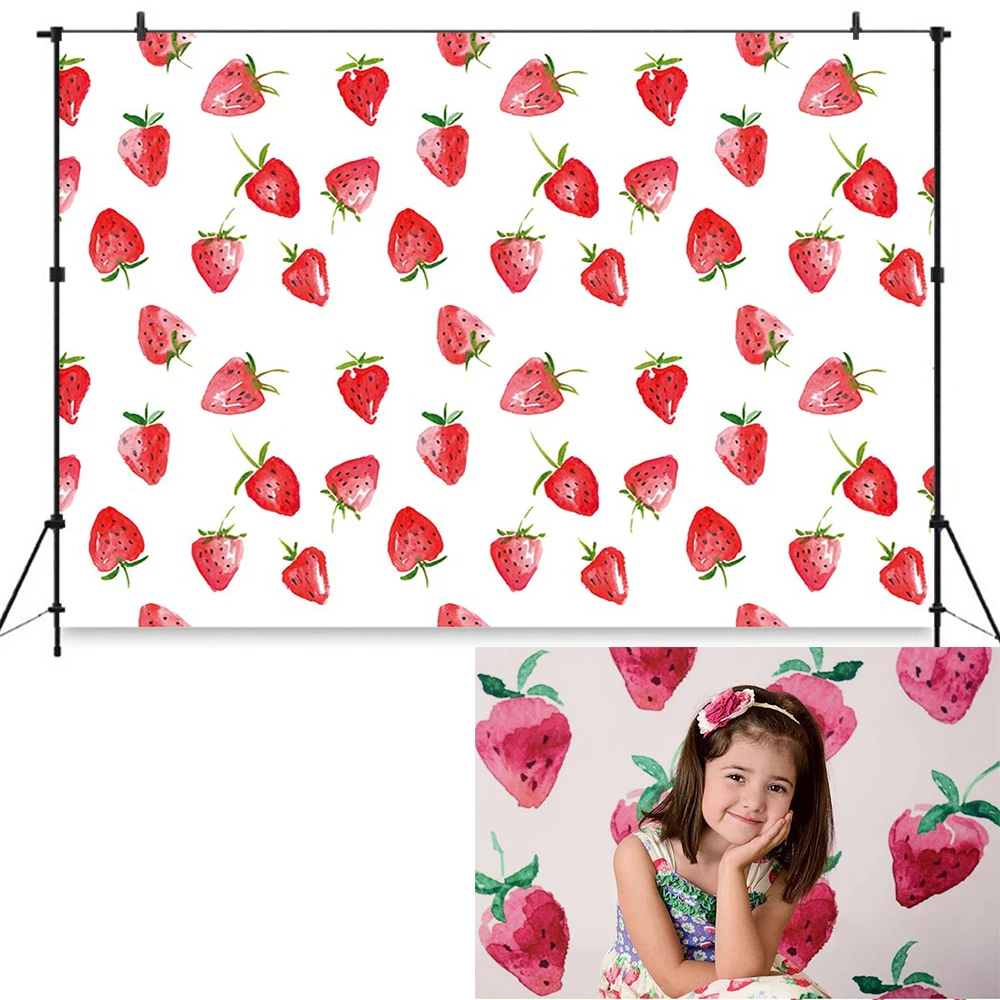 과일 테마 아이 사진 배경 레몬 수박 생일 딸기 케이크 스매시, 아기 어린이 초상화 사진 스튜디오 배경