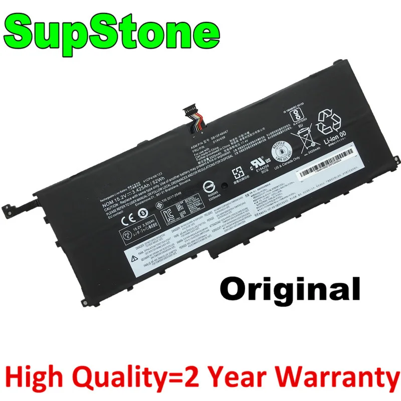 SupStone Original 01AV439 Laptop Battery For Lenovo ThinkPad X1 Carbon Gen 4 (2016) X1 Yoga 1st(2016) SB10F46467 00HW029 00HW028