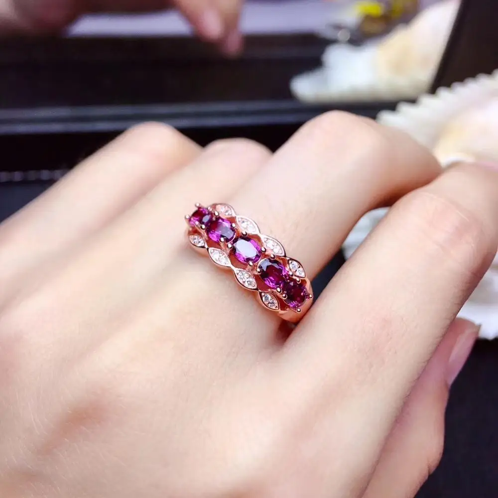 

Natural AND Real Garnet finger ring Free shipping Natural real garnet 925 sterling silver Ring