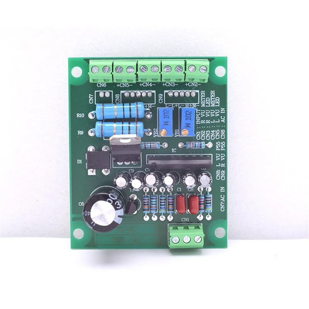 VU Level Audio Meter Stereo Amplifier Board+2pcs VU Meter 9-12VDC Stereo Amplifier Board Level Indicator Adjustable With Driver