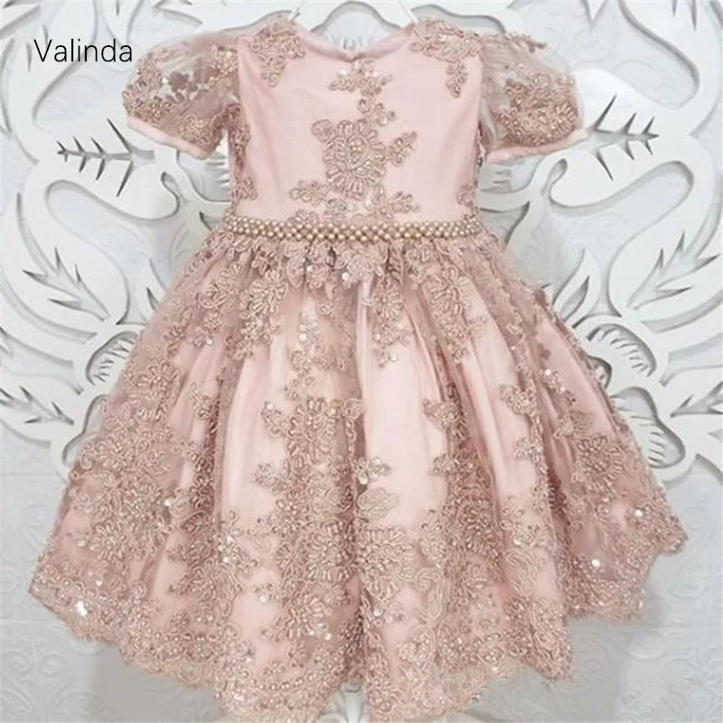 Short Sleeves Baby Girl Dresses for Little Girl Birthday Toddler Clotthing