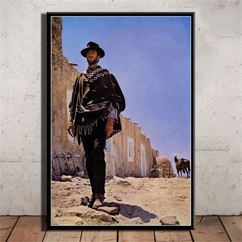 Clint Eastwood A Fistful Of Dollars Movie Canvas Painting Posters And Prints Wall Art Picture Vintage