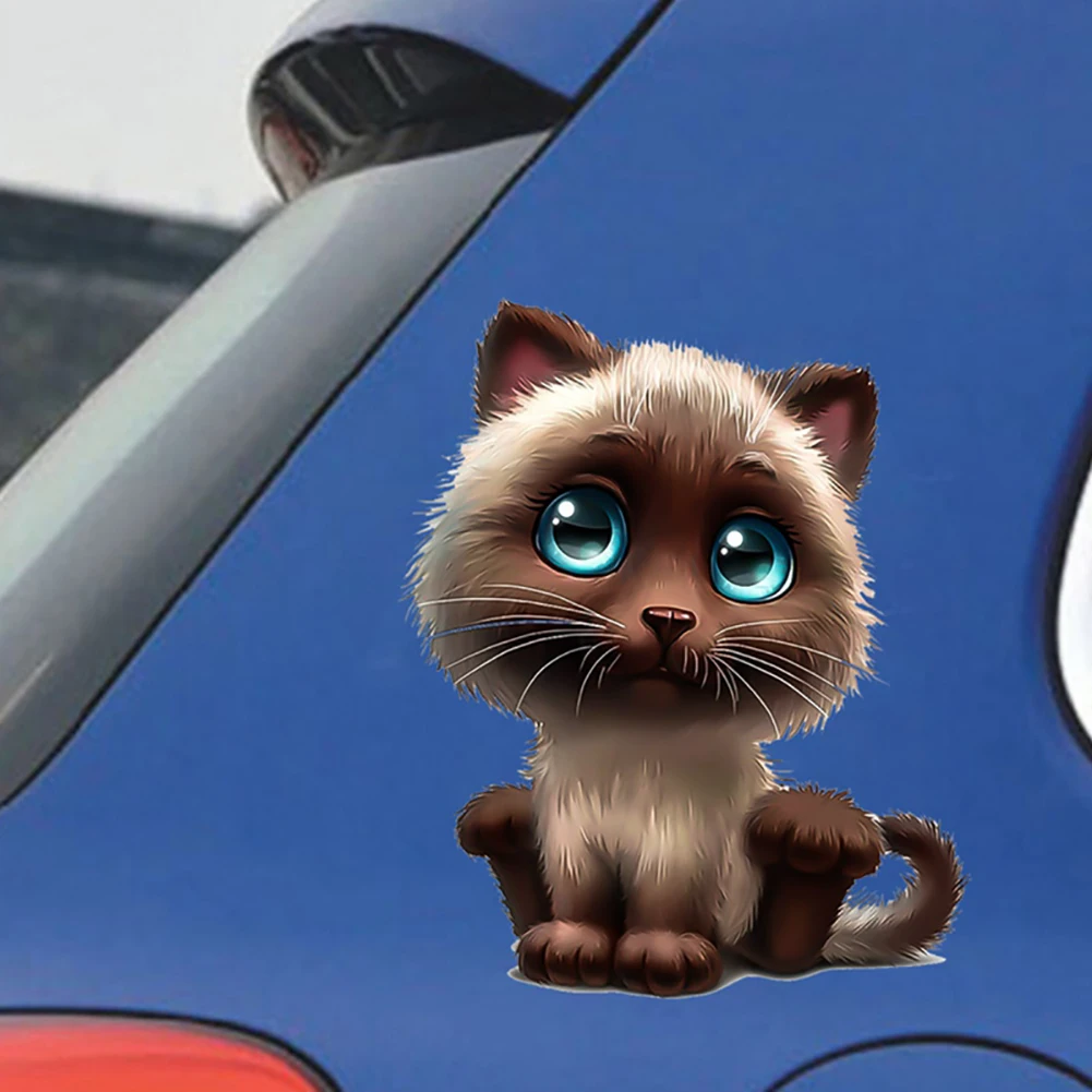 HOT! Funny Cartoon Cat Car-Styling Vehicle Body Window Decals Sticker Decoration Removable Water-resistant Car Decor Accessories