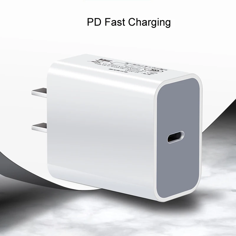 18W USB C Power Adapter Charger for iPhone Smart Phone PD Fast Charger for iPhone 12 11 Xs 8 Power Adapter Fast Charging