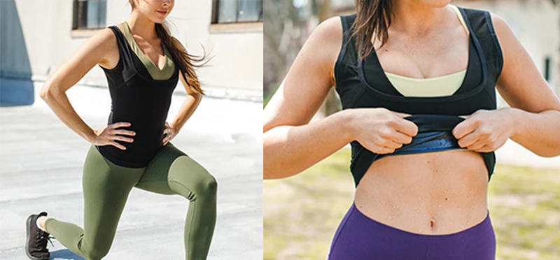 Männer Neopren Schweiß Sauna Weste Taille Trainer Abnehmen Body Shaper Weste Shapewear Korsett Gym Unterwäsche Frauen Fett Brennen Tank Top – Detail 12