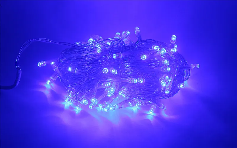 Dark Green/Transparent Soft LED Light String Fairy Garland Star Effect DC12V 4 Colors Holiday Christmas Party Exterior Layout