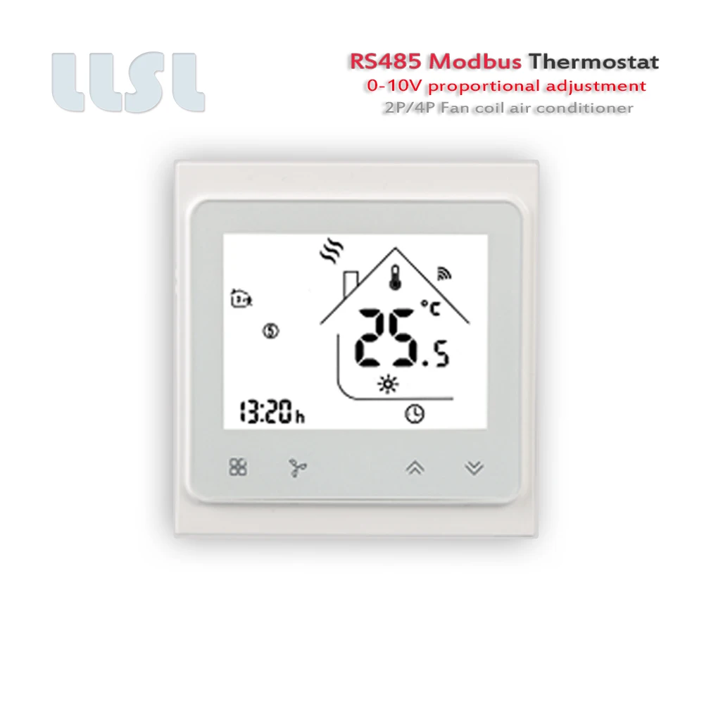 Термостат с пропорциональной регулировкой 0-10 В, RS485, 2P, 4P, змеевик вентилятора для охлаждения/нагрева 95-240 В переменного тока, 24 В