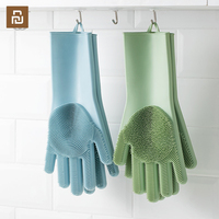 Youpin Jordan&Judy Magic Silicone Cleaning Gloves Insulation Non-slip Dishwashing Glove Double-sided Wear for Home Kitchen Wife