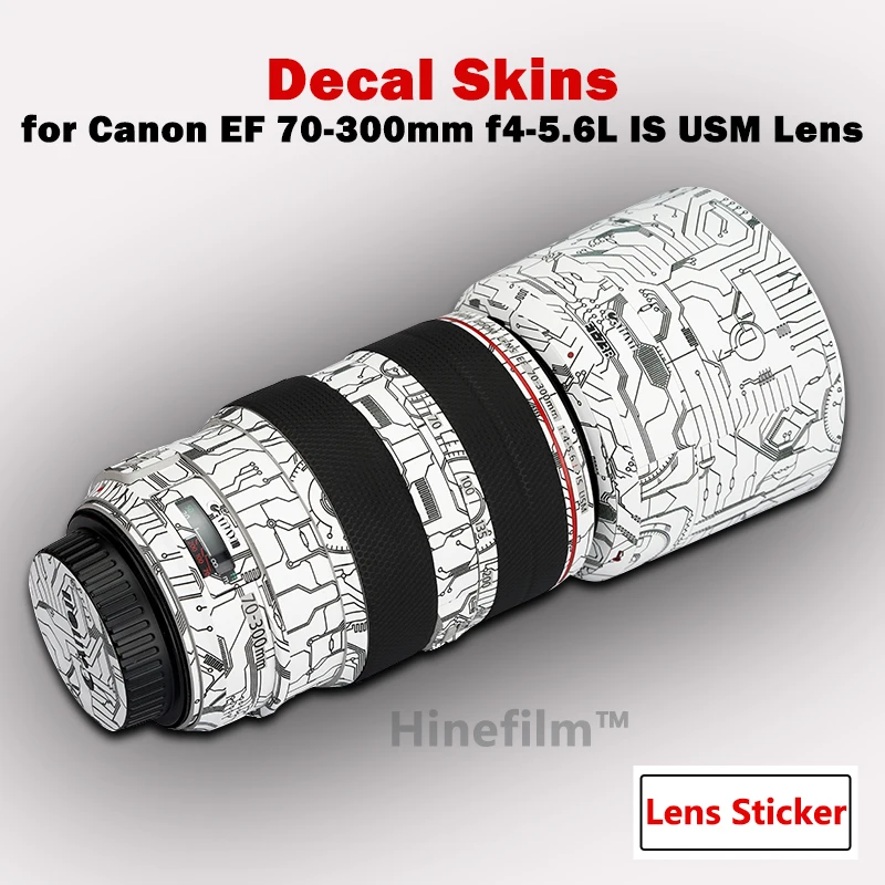 

70300 Lens Sticker Protective Film for Canon EF 70-300mm f/4-5.6 IS USM Lenses Decal Skins Protector Cover