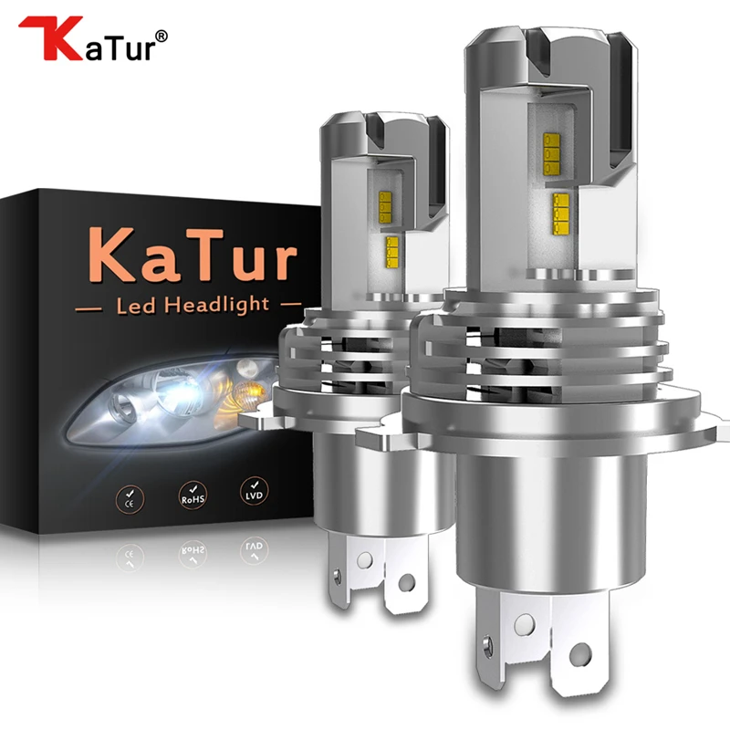 

Katur 14000Lm H4 LED Car Headlight 6000K Auto LED Lamps moto headlight for motorcycle lampada para carro alta y baja Turbo foco