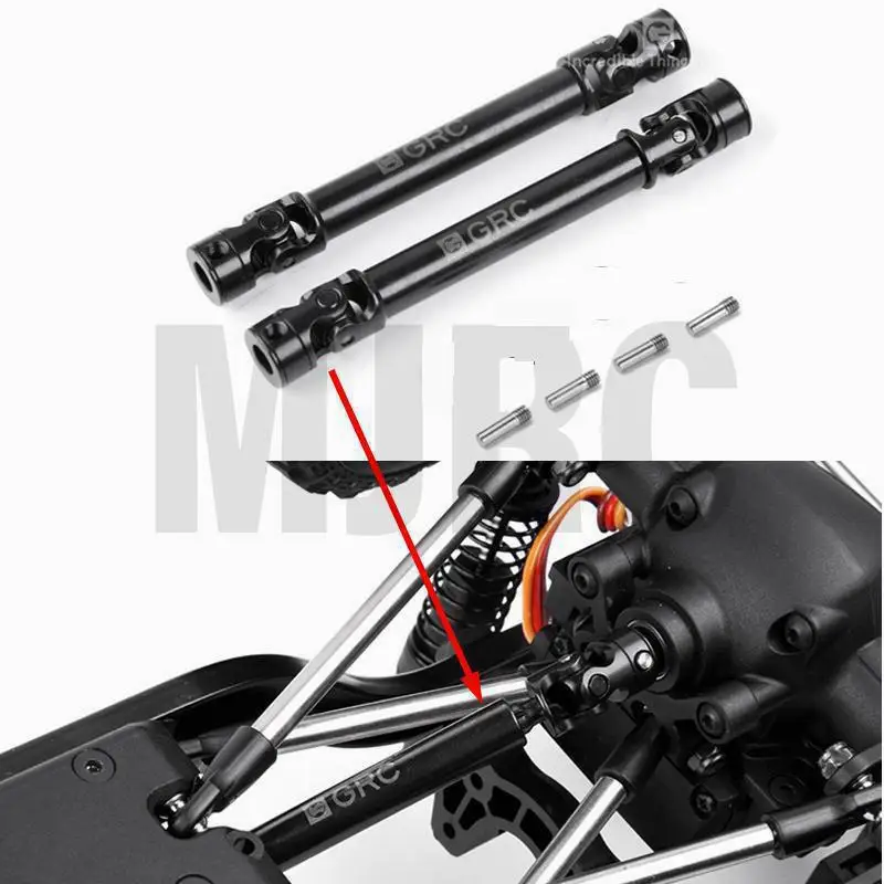 

2PC Metal Upgrade Transmission Shaft Small Dia More Simulated Drive Axle GAX0131G f RC JIMNY MST CFX Car 242/252/267mm Wheelbase