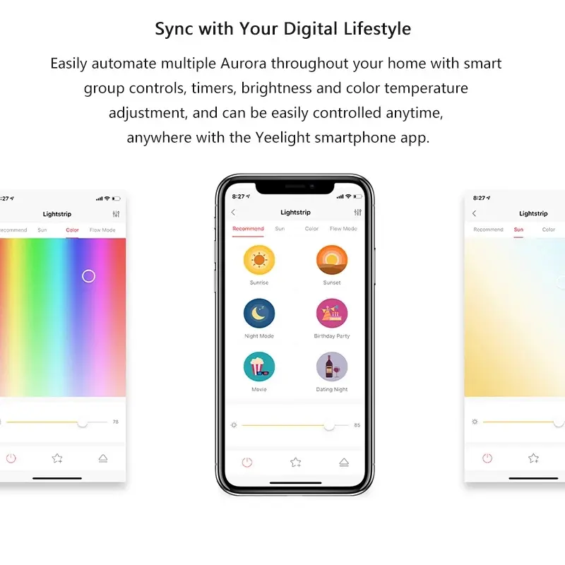 Global version Yeelight Aurora Smart Light Strip 1S RGB Colorful WiFi 2M To 10M 60 LED LightStrip For APP xiaomi mi home Homekit - 6