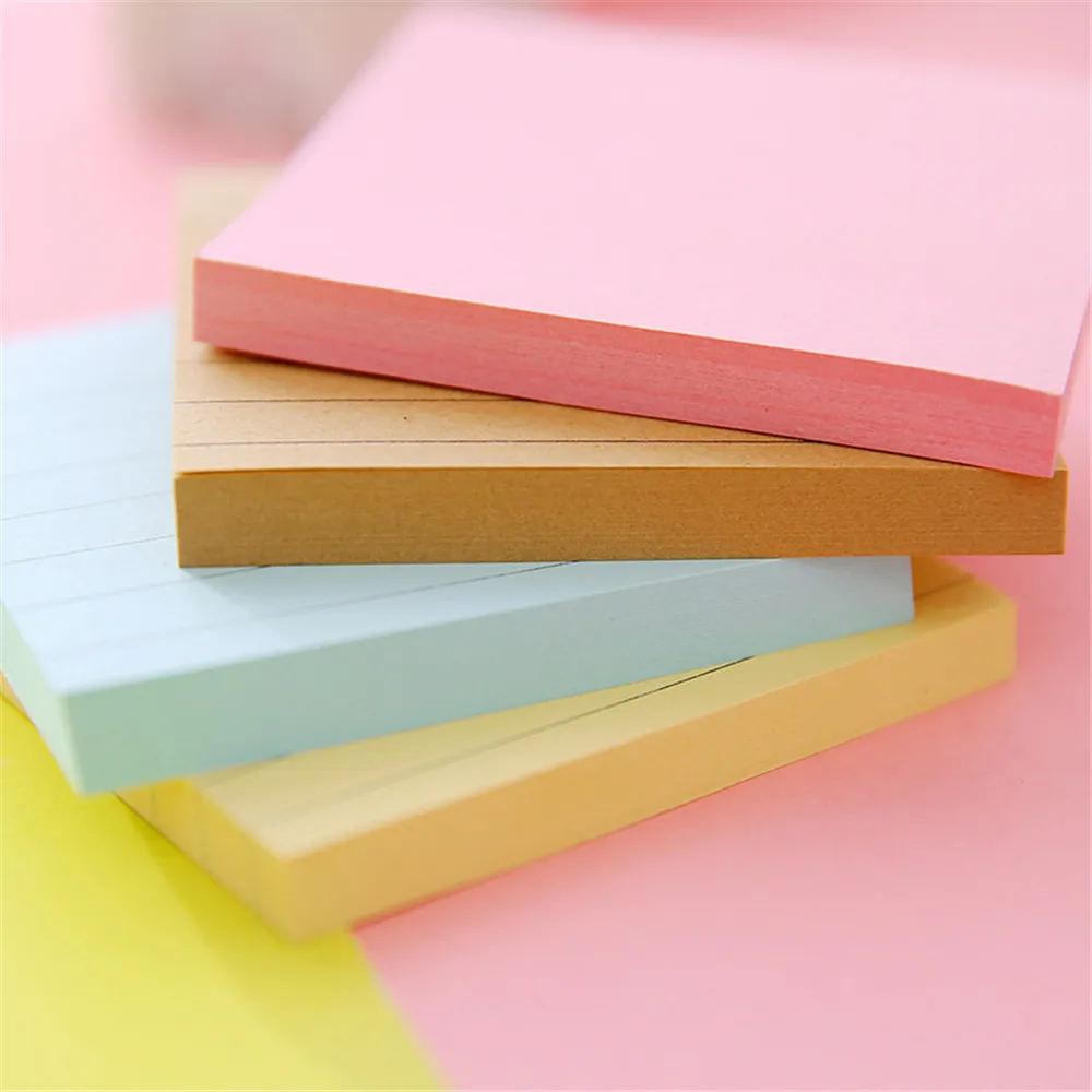 80 ورقة ملونة خط أفقي ورقة مذكرة الوسادة ملاحظات لاصقة المرجعية نقطة ذلك علامة ملصق مكتب اللوازم المدرسية أجهزة الكمبيوتر المحمولة