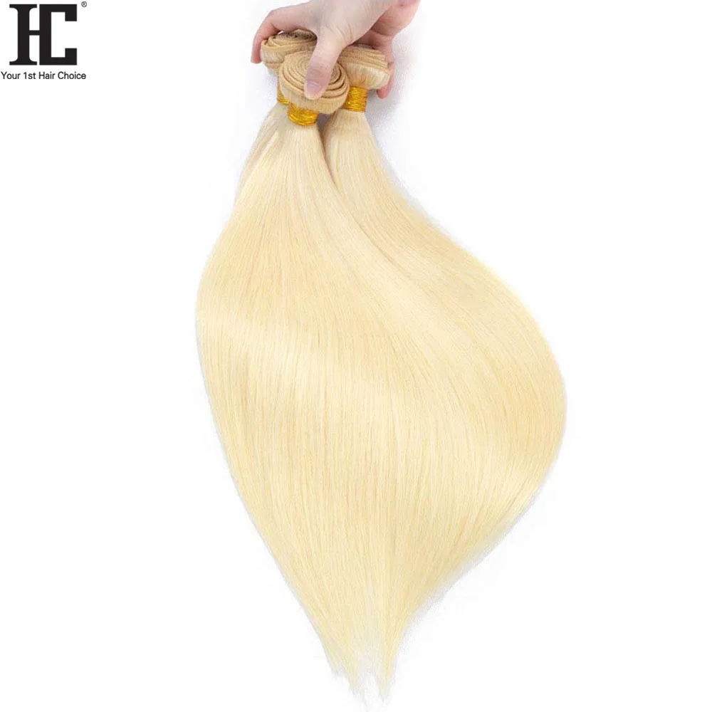 613 Blonde Braziliaanse Straight Menselijk Haar Bundels 8-32 Inch 1/3/4 Bundel Aanbiedingen Blonde Menselijk Haar Weave remy Human Hair Extensions