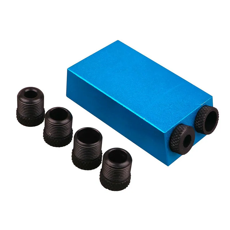Woodworking Pocket Hole Jig Kit 6/8/10mm Angle Drill Guide Set Hole Puncher Locator Jig Drill Bit Set DIY Carpentry Tools kits