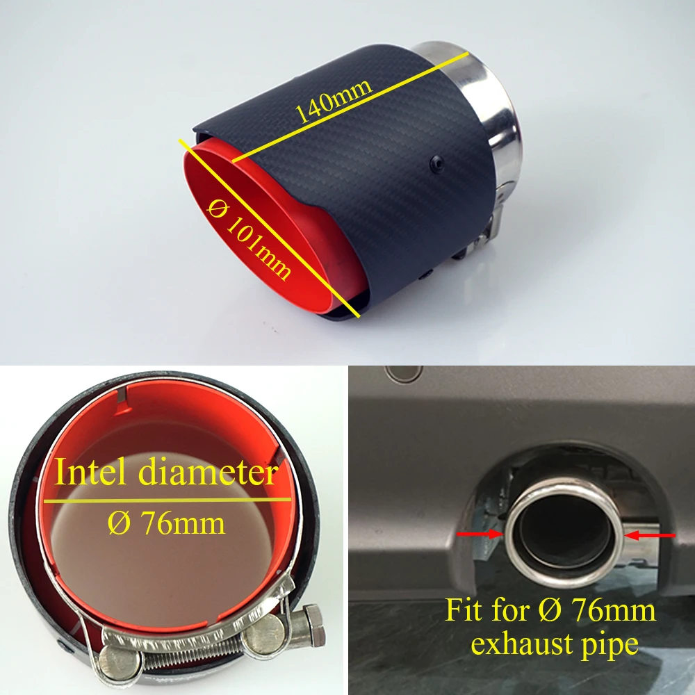 1 piece original sumsoo exhaust tips fit for Mazda CX-5 cx-4 cx-3 Mazda Axela Mazda ATENZA Carbon exhaust pipe tips