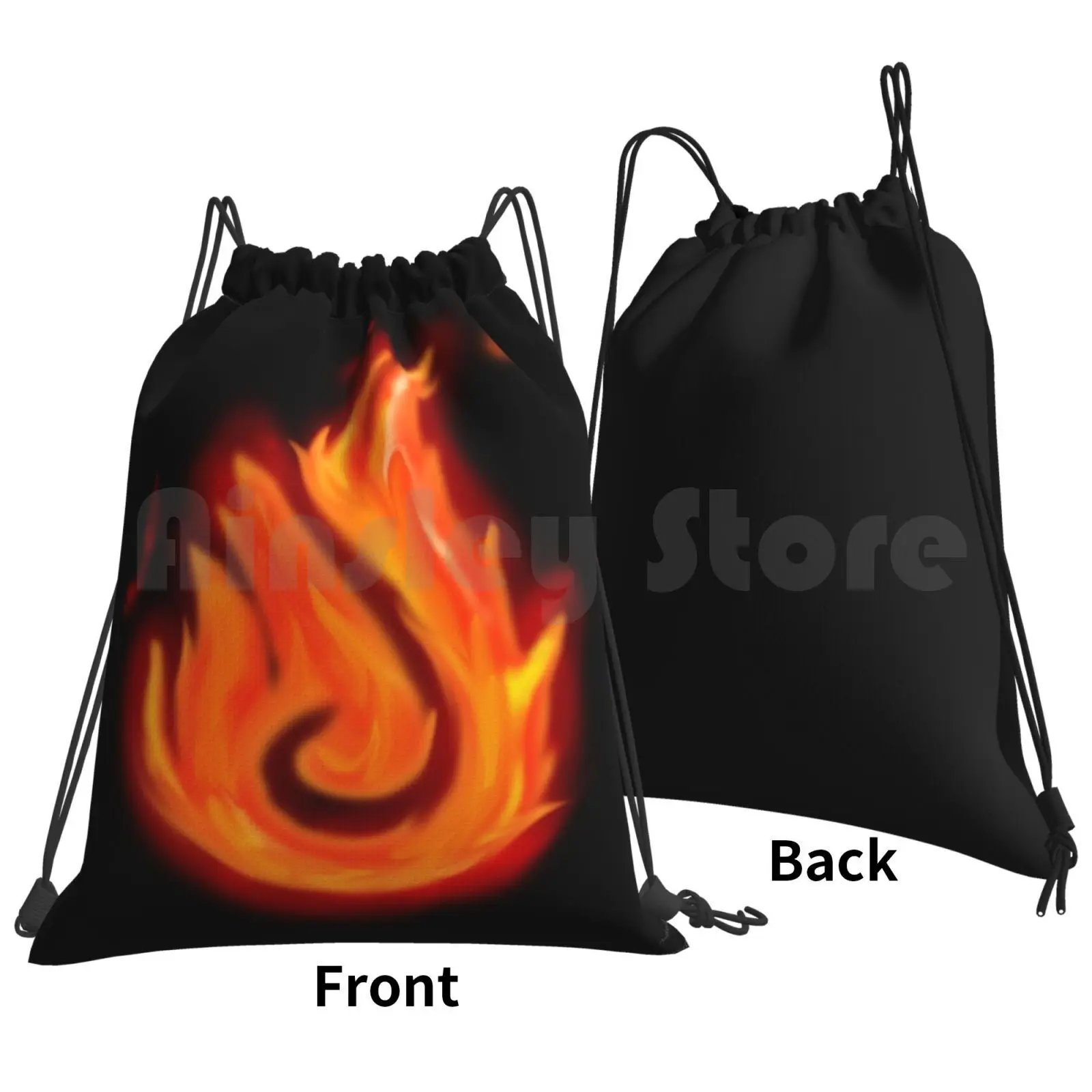 Backpack Drawstring Bag Riding Climbing Gym Bag Gw Gw2 Attunement Fire Guildwars Guild Wars Guildwars2 Guild Wars 2 Ele