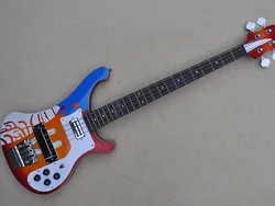 4 Strings Electric Bass with Colorful Pattern Veneer,Rosewood Fretboard with 20Frets