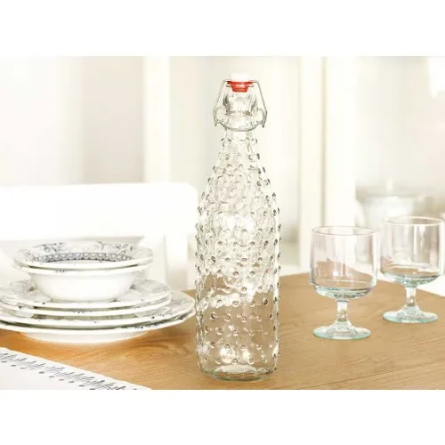 Glass Şışe 1100 Ml Transparent clear Jug Dishes Water Bottles Dinner set for Soft Drink Beverage Milk Lemonade Fruit Juice Orange water