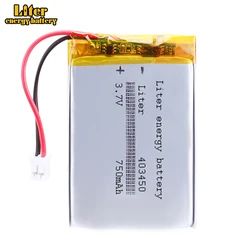 3.7V 750mAh 403450 Rechargeable Battery For MP3 MP4 mobile bluetooth GPS Toy reading pen speaker lithium-ion Lipo Battery