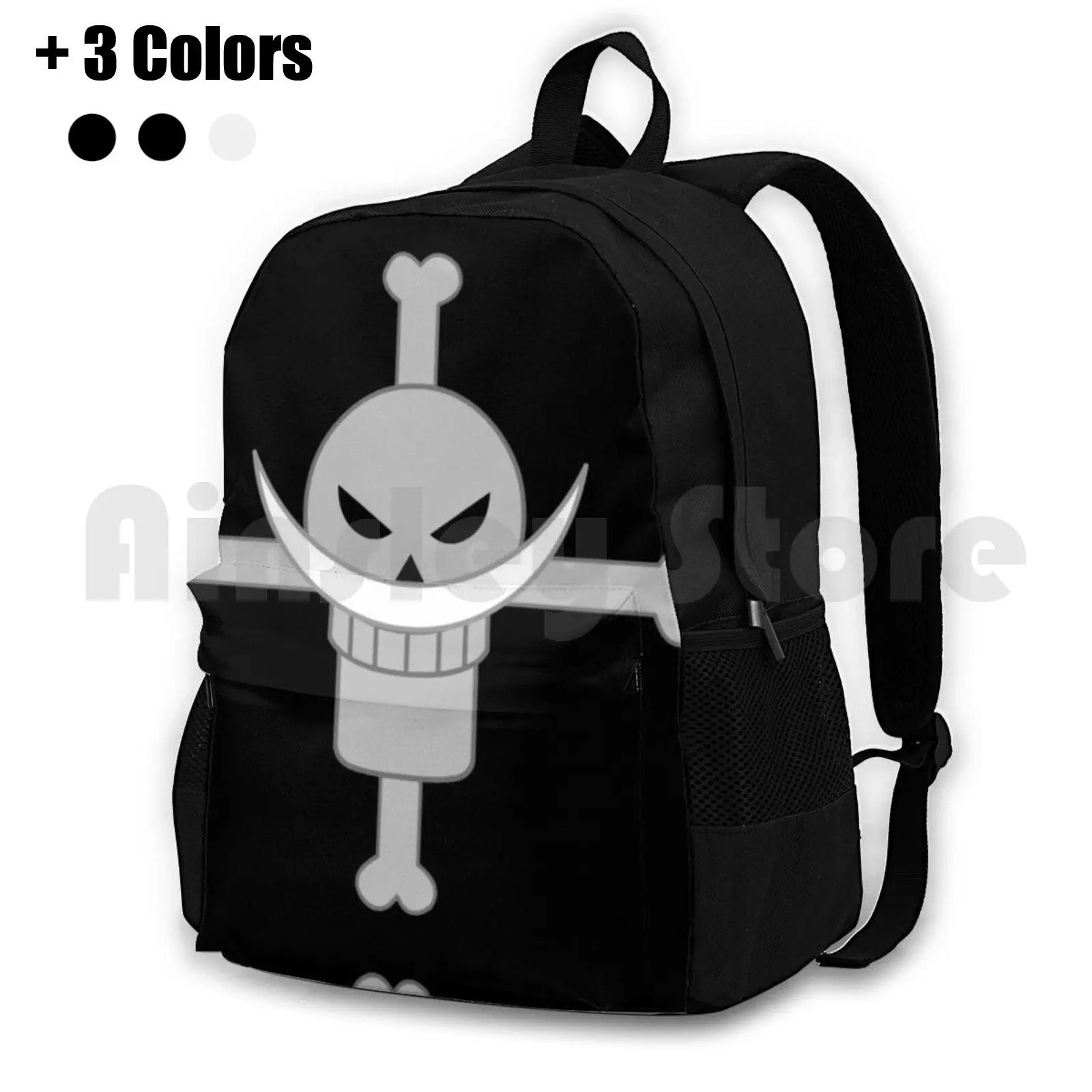 

The World Strongest Men Outdoor Hiking Backpack Riding Climbing Sports Bag Manga Anime Japan Pirates White Beard Logo Flag