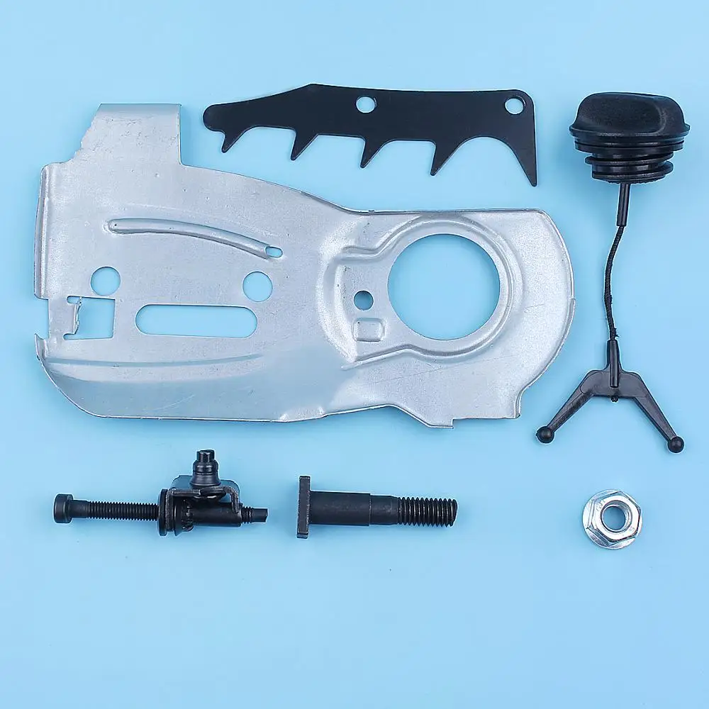 체인 텐셔너 조절기 오일 캡 바 가이드 플레이트 너트 키트, Husqvarna 350 345 340 Jonsered 2141 2145 2150 체인톱 교체 부품