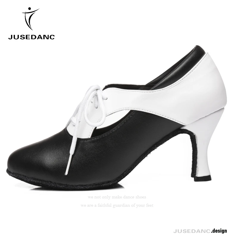 JuseDanc-Chaussures de danse pour filles, Salsa, Jazz, Tango, Femme, Fermer Parker