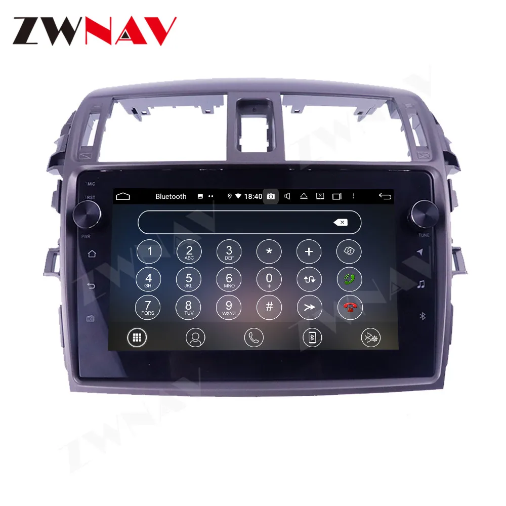 Car DVD Player Android 10 4+128G Touch Screen For Toyota Corolla 2006-2013 GPS Navigation IPS Auto Radio Multimedia Heard Unit