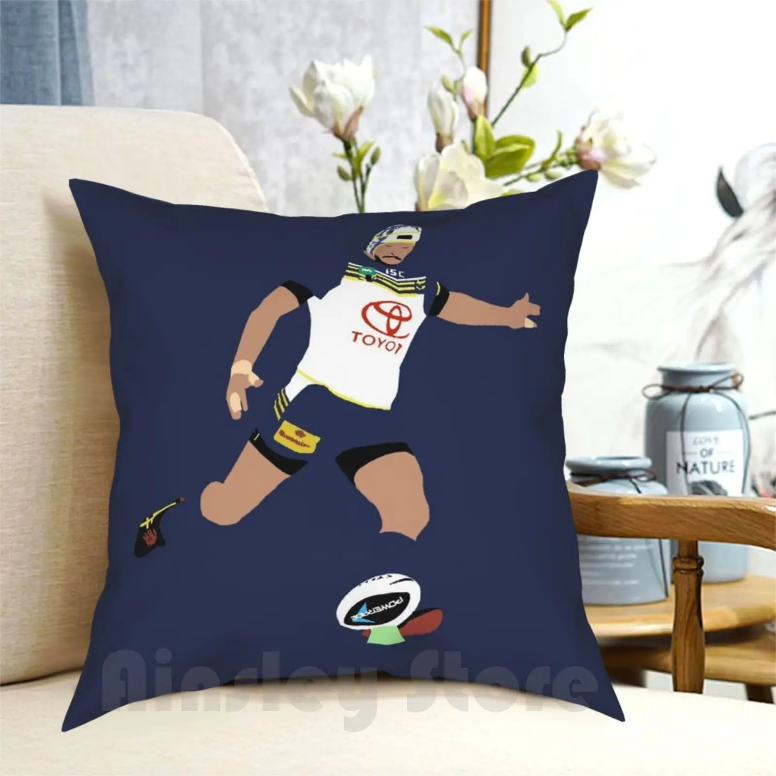 Johnathan Thurston Queensland Cowboys Nrl Pillow Case Printed Home Soft DIY Pillow cover Johnathan Thurston Nrl State Of