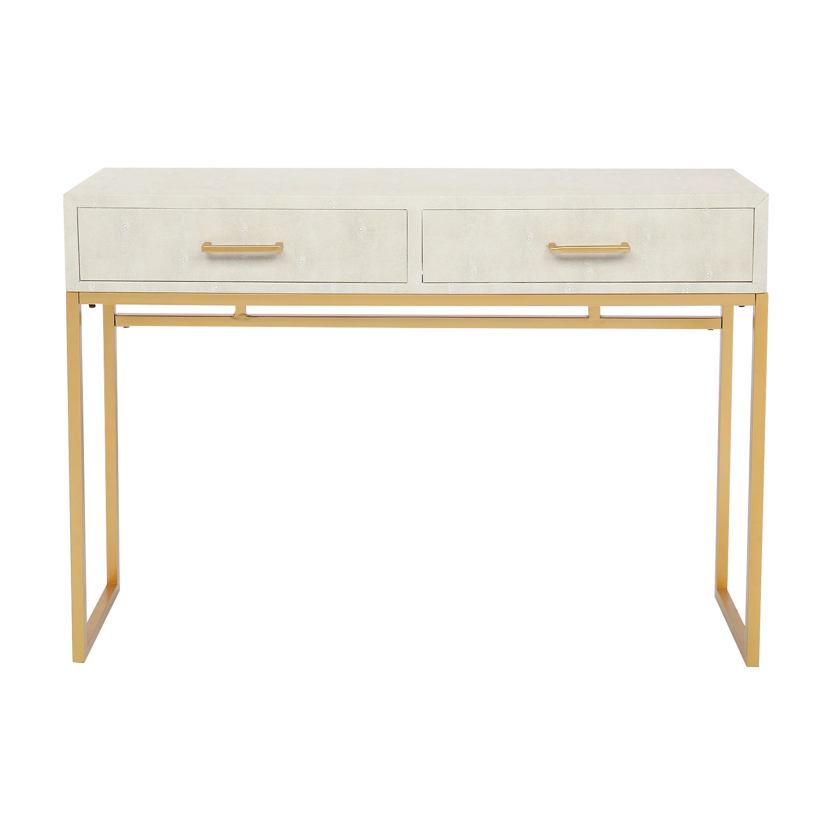 FCH Crocodile Leather Dressing Table Beige Dresser Computer Desk 106x30.5x76CM[US-Stock]