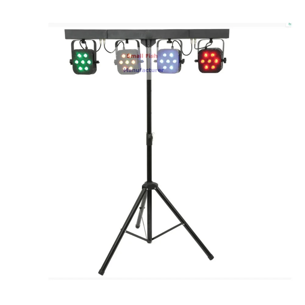 Flat LED Par Kits High Quality 7X40W RGBW 4IN1 LED Stage Par Light With Light Stand 25 Degree Beam Professional Dj Equipment KTV